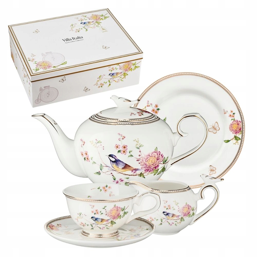 Villa Italia Porcelánový darčekový servis na čaj pre 6 osôb Bel Fiore