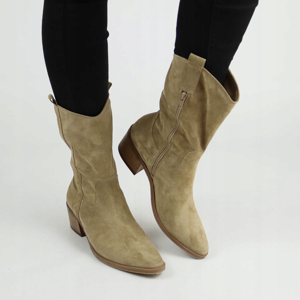 Botki Ryłko 4VXM4_M_1JA Oliwkowe zamsz 39 Marka Ryłko