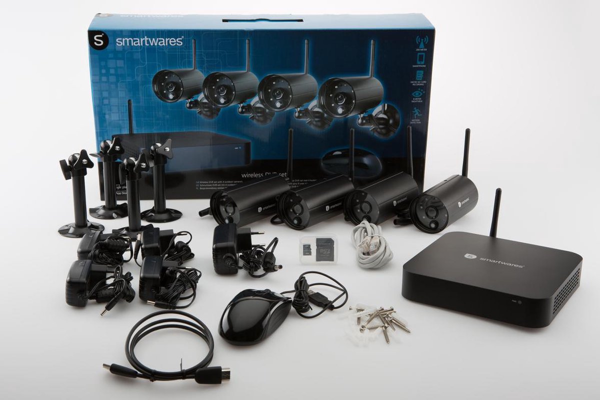 Digitální Kompletní sada Monitorování 720p Cctv 500GB +4 Bezdrátové kamery