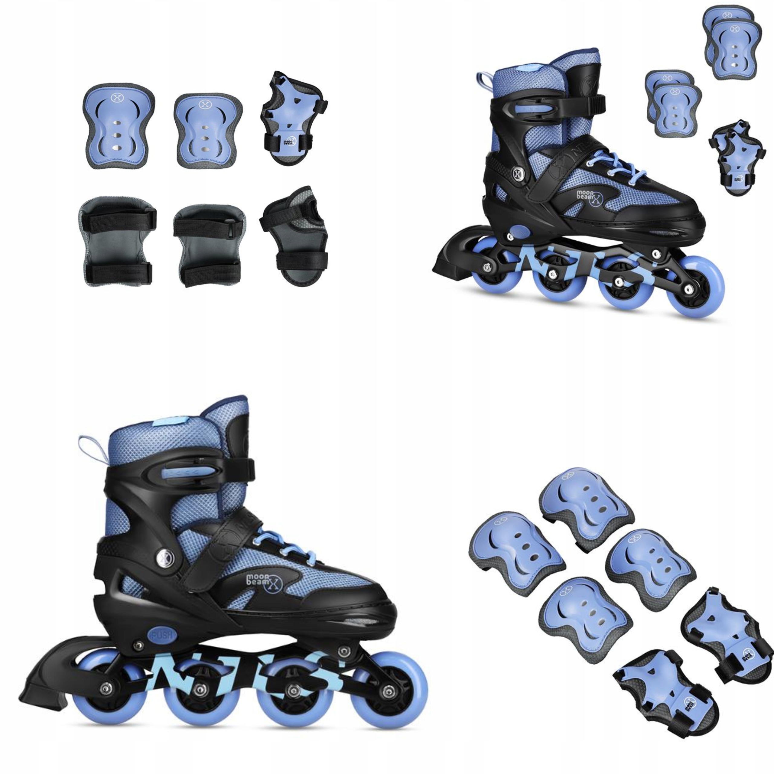 Nastavitelné Brusle 2v1 Nils Extreme chrániče, vel M 35-38