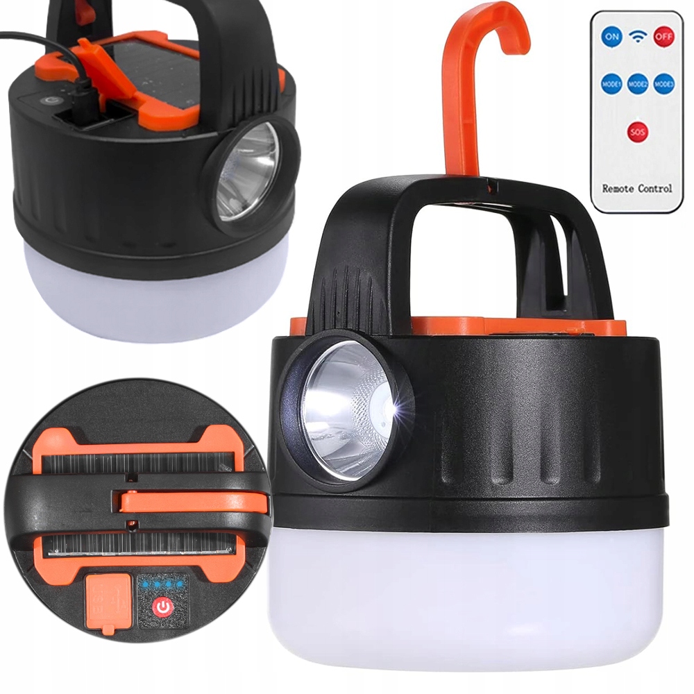 Turystyczna bateria Led słoneczna przenośna lampka kempingowa powerbank zdalny