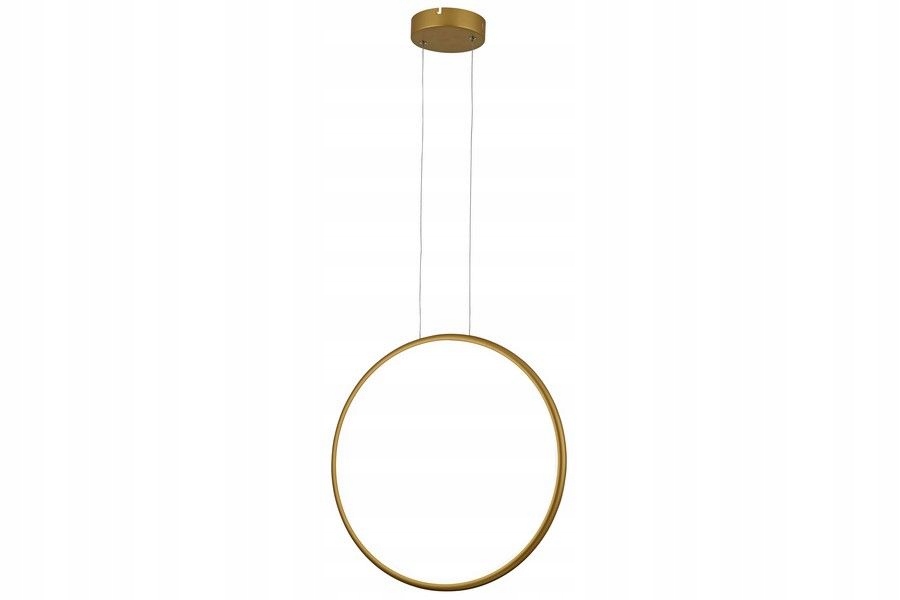 Závěsná Led lampa moderní zlatá kulatá vertikální ring 50 cm 4000K Reality