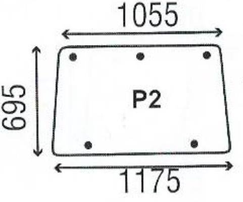 sklo pro traktor Renault řady F, V a Lb přední