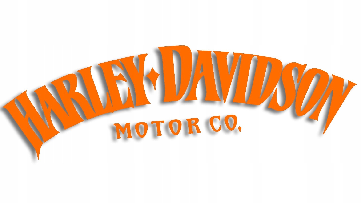

Wycinana naklejka Harley Davidson pomarańczowa