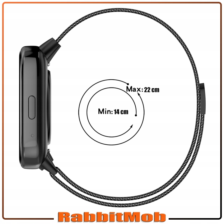 PASEK BRANSOLETA DO XIAOMI REDMI WATCH 3 ACTIVE MOCNA OPASKA | CZARNY Kolor czarny