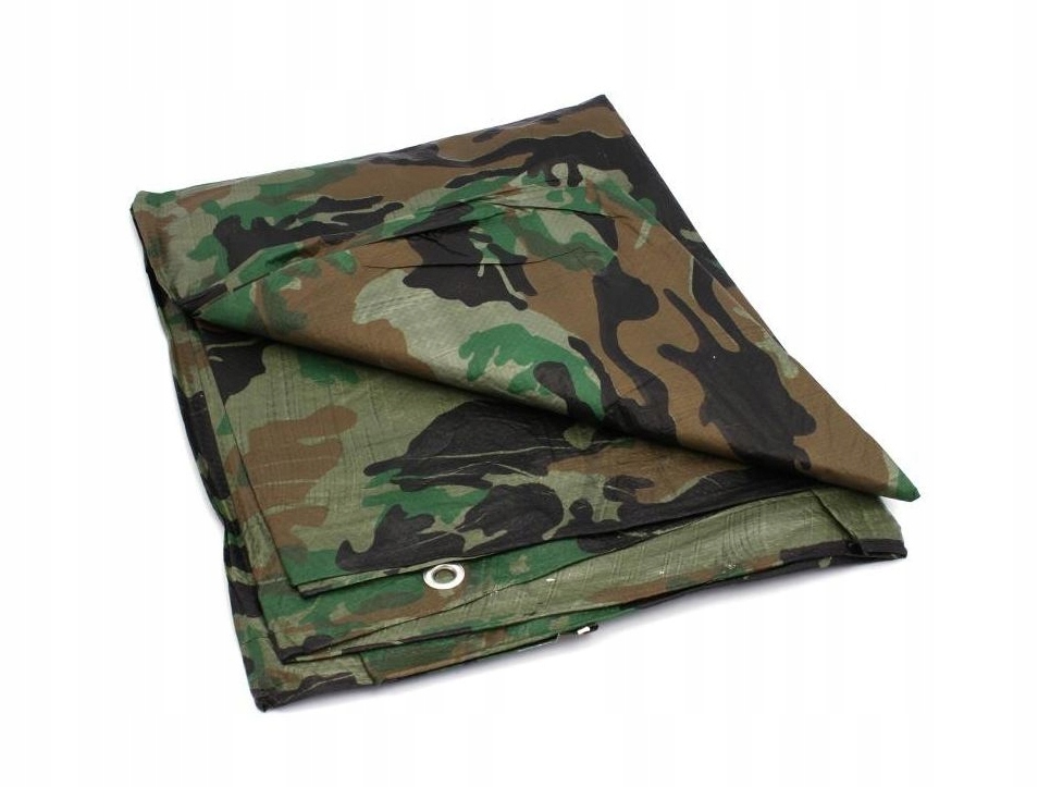 Vojenská Maskovací Plachta Maskáč Khaki Silná 5x6 M