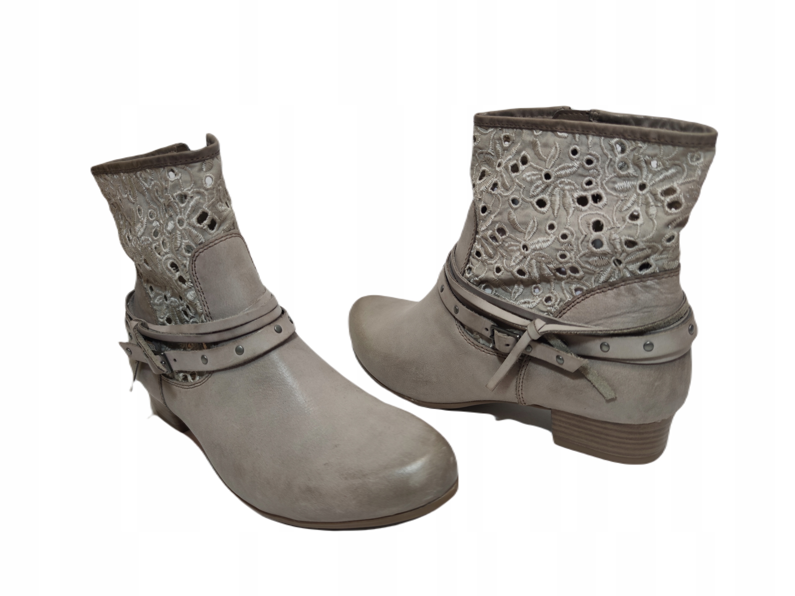 Kotníkové Boty Caprice Béžová Výšivka r36