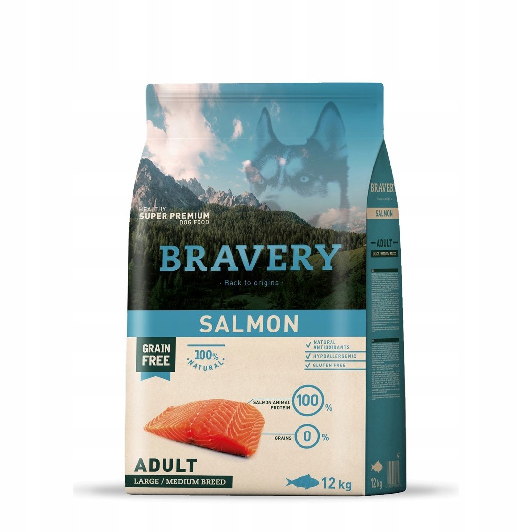 Bravery Dog 12 Kg Adult Salmon Med/lar