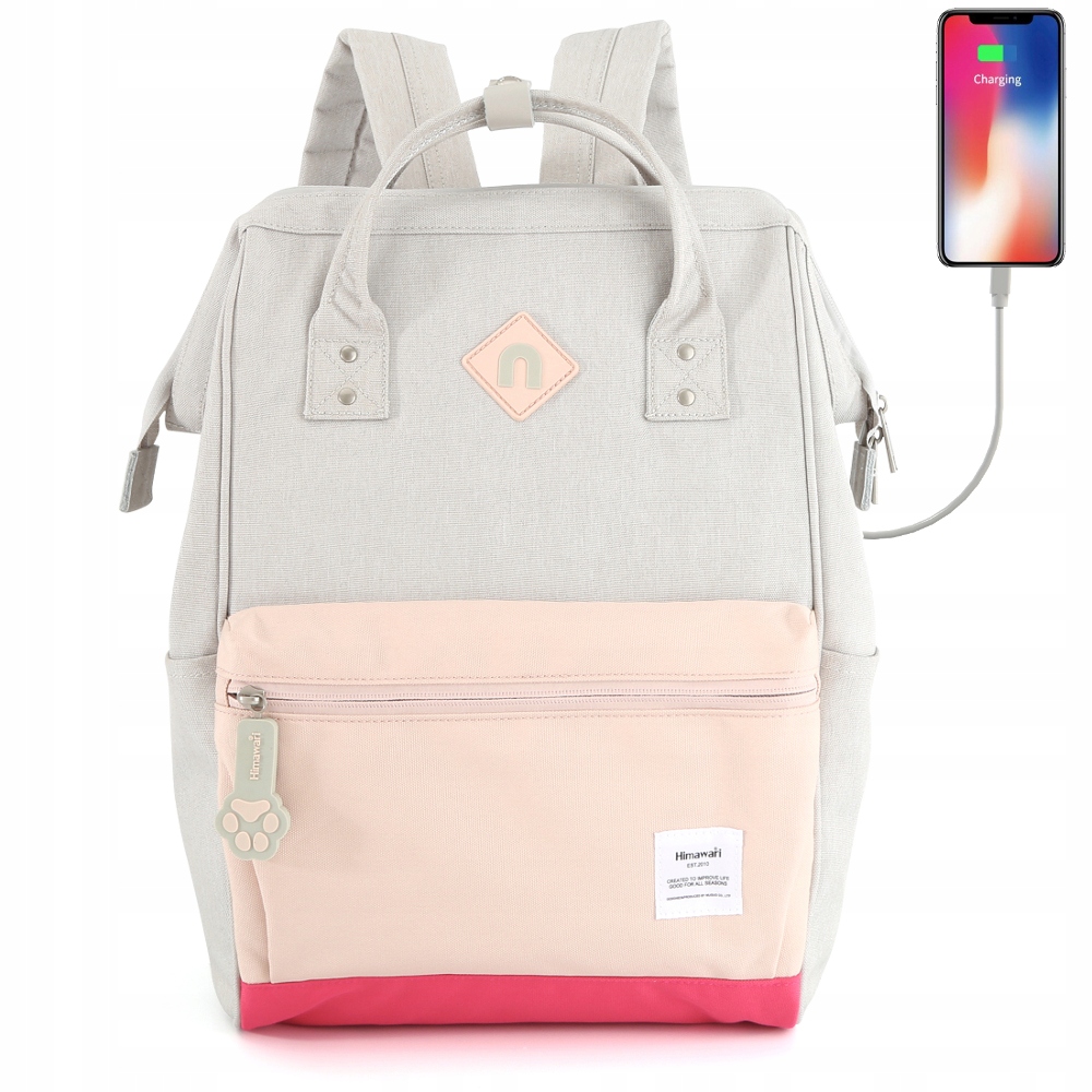 

Plecak Himawari 9004 na laptopa 14,1 Usb 1.sza-róż