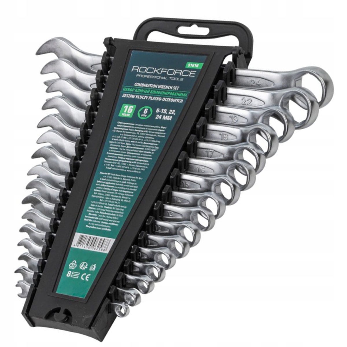 Zestaw kluczy płasko-oczkowych 6-24mm 16 el