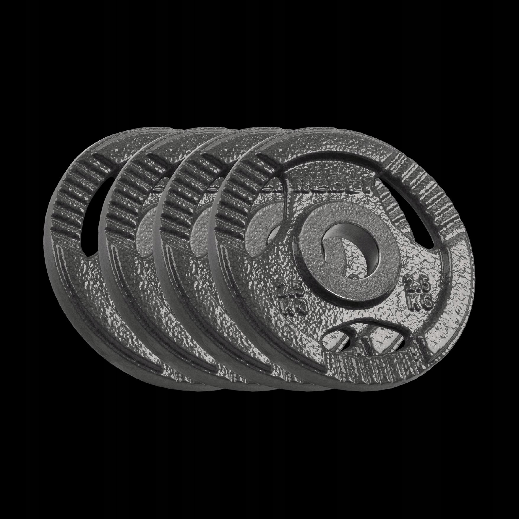Sada litinových závaží 4x2.5 kg otvor 51 mm talíř s držadly Rebel