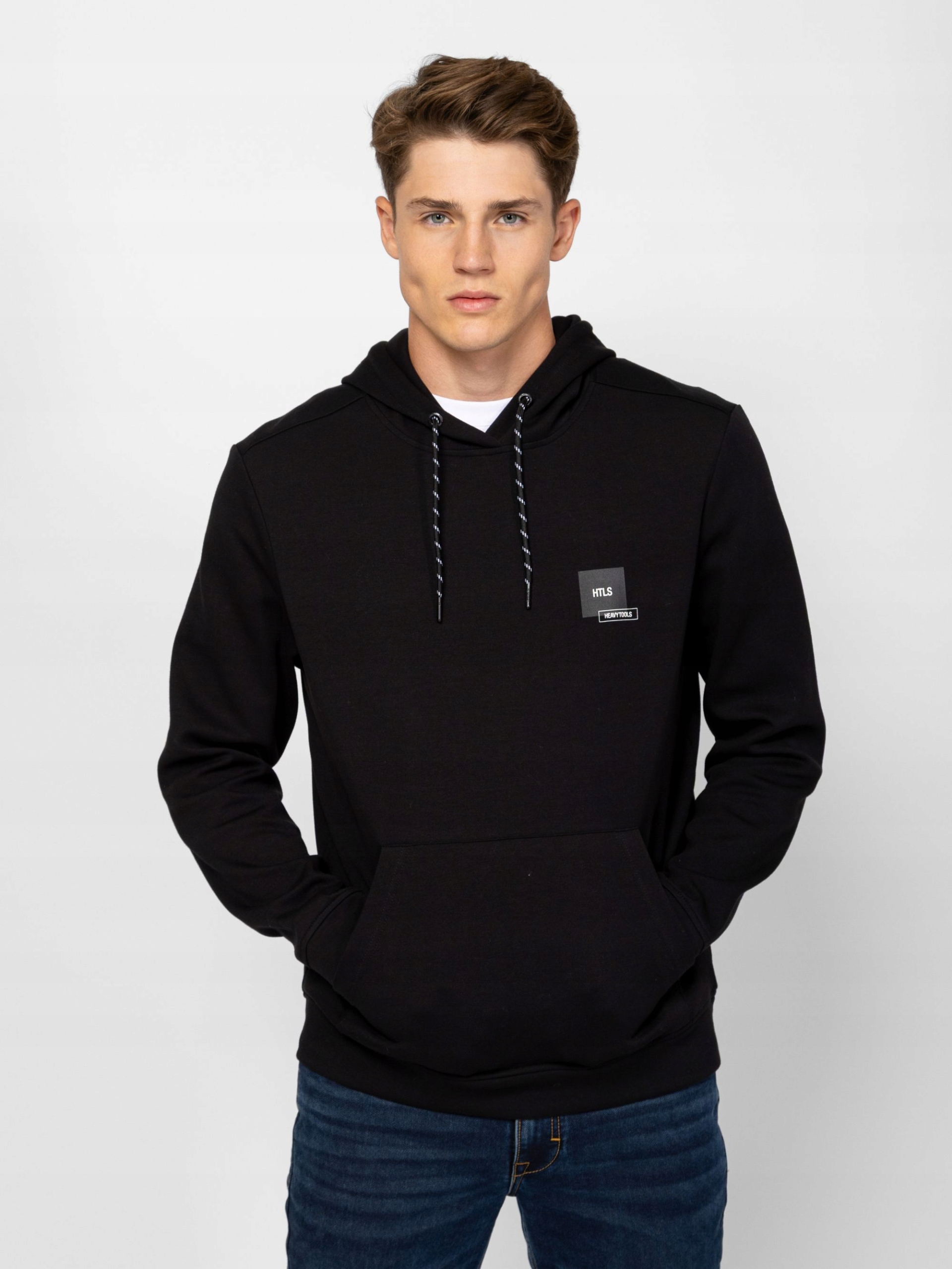 Heavy Tools Pánská Tepláková Mikina S Kapucí Semedo Black Černá L