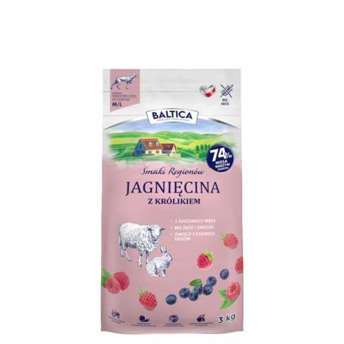 Levně Baltica Sr Adult Jehněčí s králíkem M/L 3kg