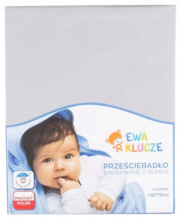 

Prześcieradło Bawełniane Ewa 140x70 Jasny Szary 35
