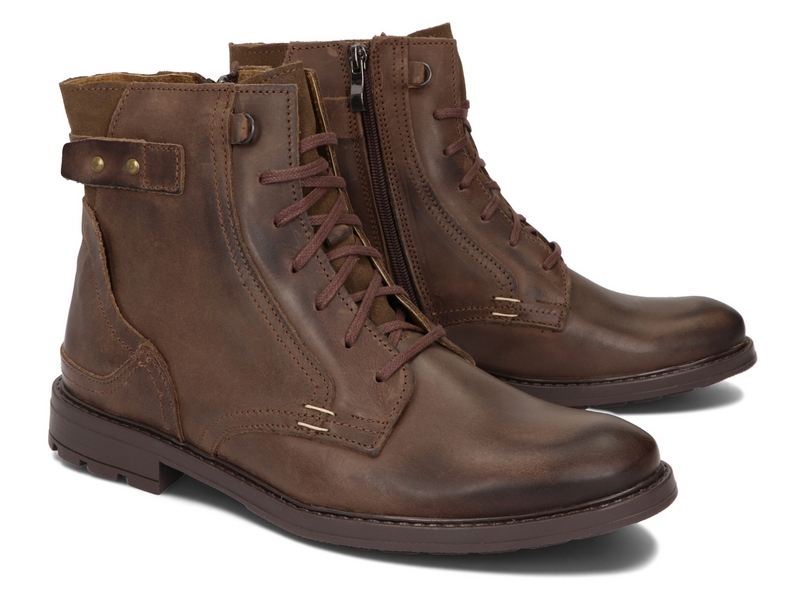 BUTY MĘSKIE SZTYBLETY OCIEPLANE PL SKÓRA 856 BR 44