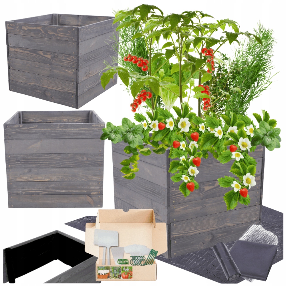 Zeleninová Zahrada krabice pařeniště květináč záhon vyvýšený impregnát 54x100x90