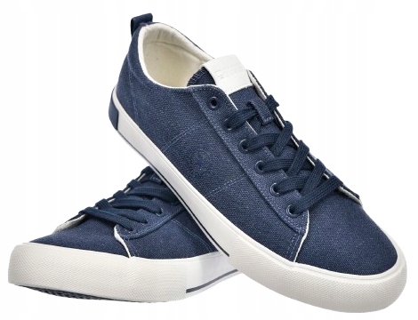 Pánské tenisky boty Big Star TT174295 džínové šněrovací námořnická modrá 40