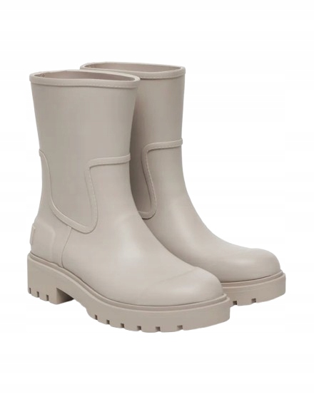 Calvin Klein Béžové Holínky S Hrubou Podrážkou A Hladké 38 T6B