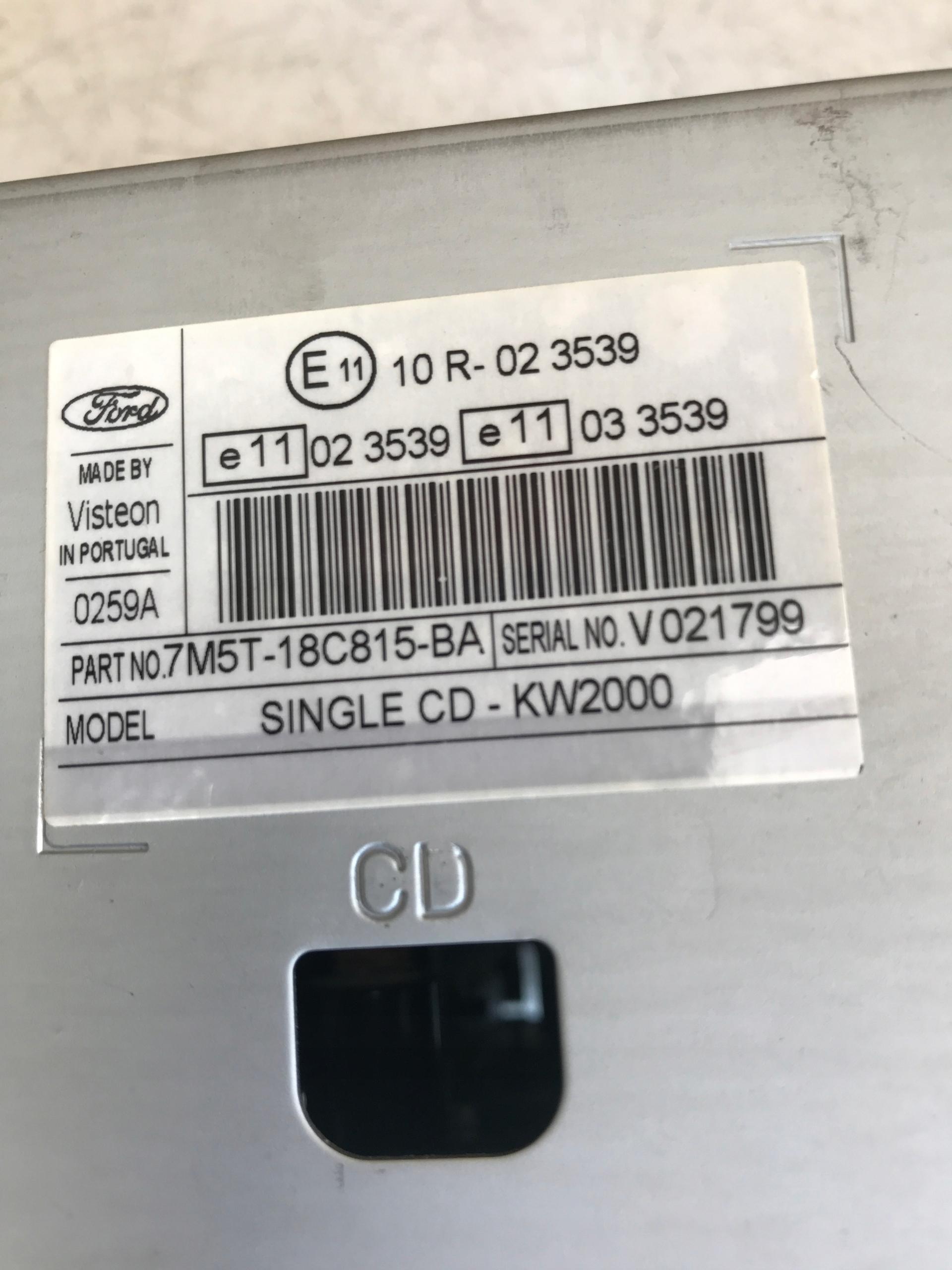 RADIO ODTWARZACZ CD FORD FOCUS MK2 7M5T-18C815-BA