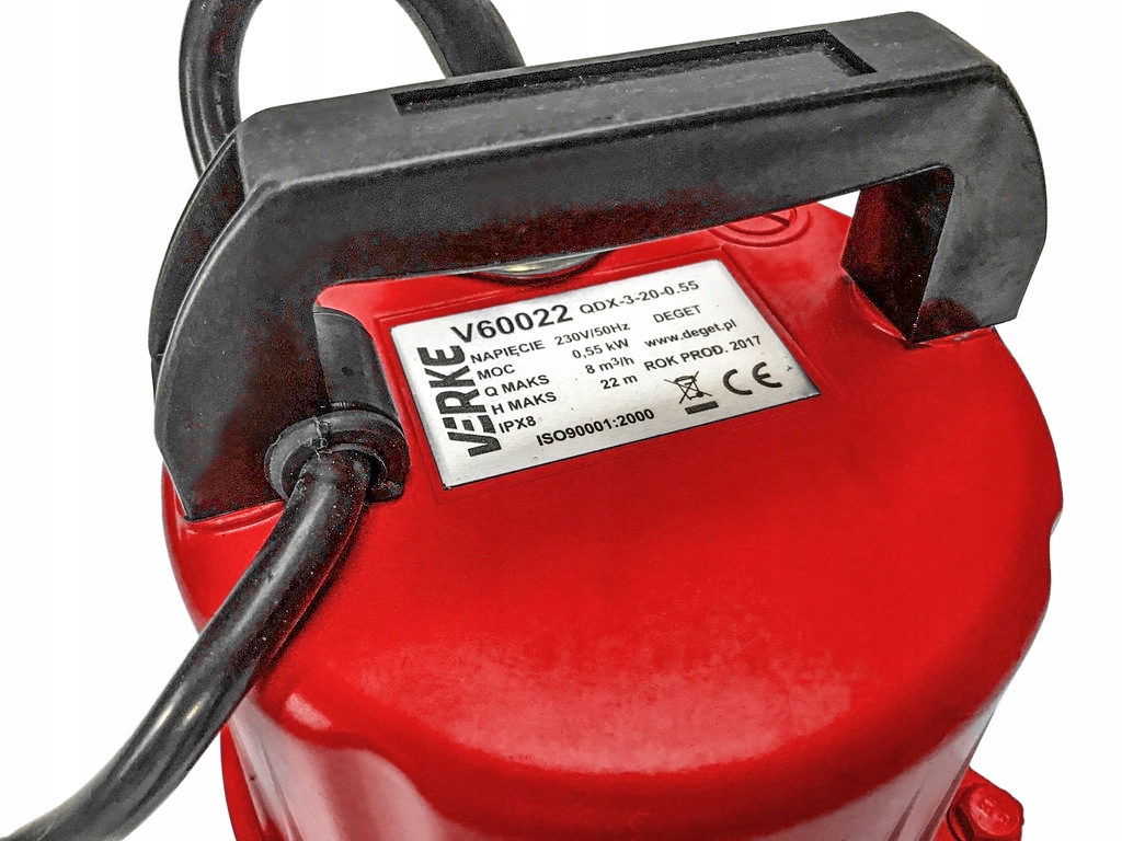 POMPA WODY BRUDNEJ CZYSTEJ SZAMBA ŚCIEKÓW ŻELIWO Moc 550 W