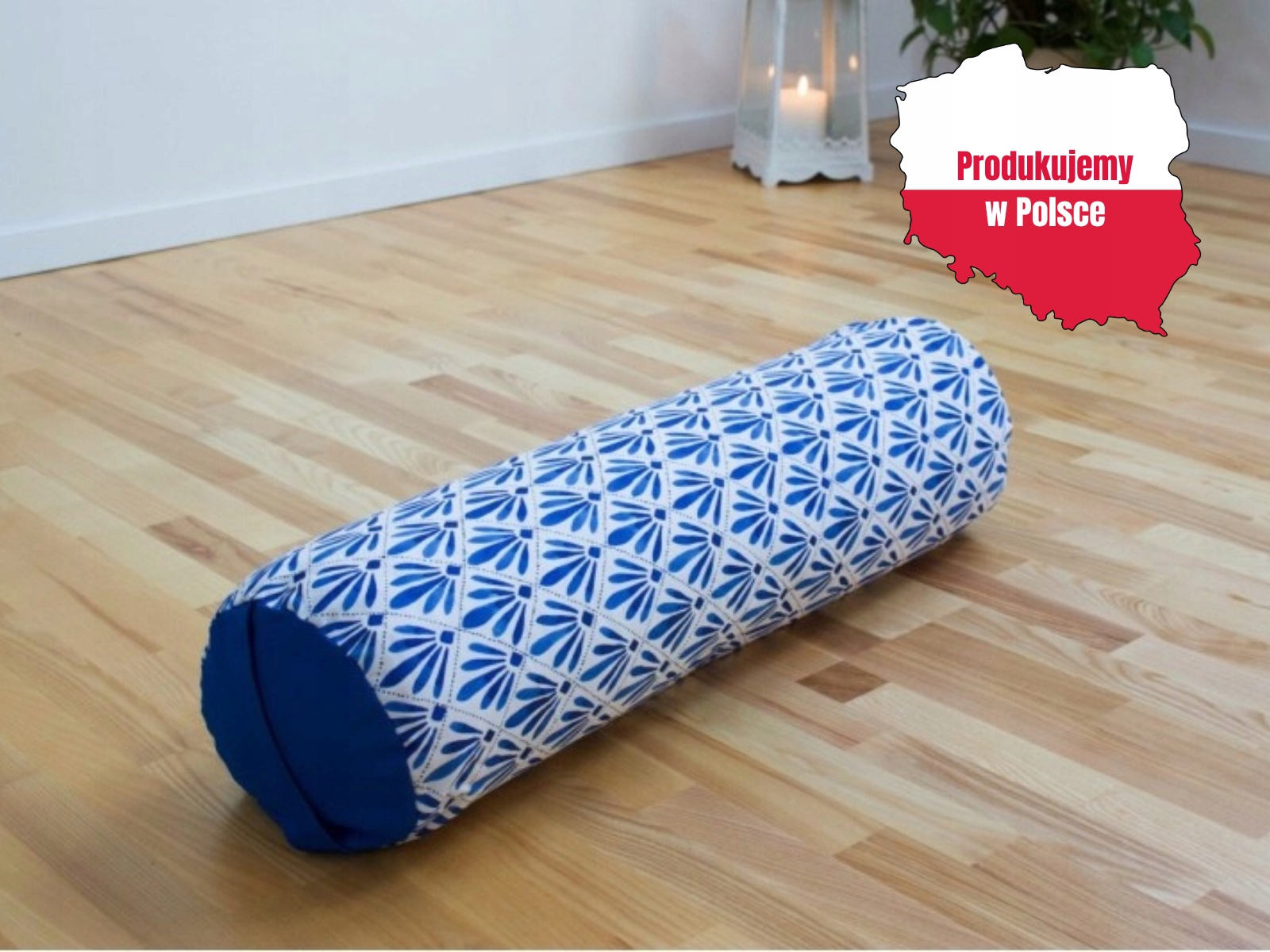 Wałek bolster do Jogi 70x20cm pokrowiec Santorini Produkt Polski