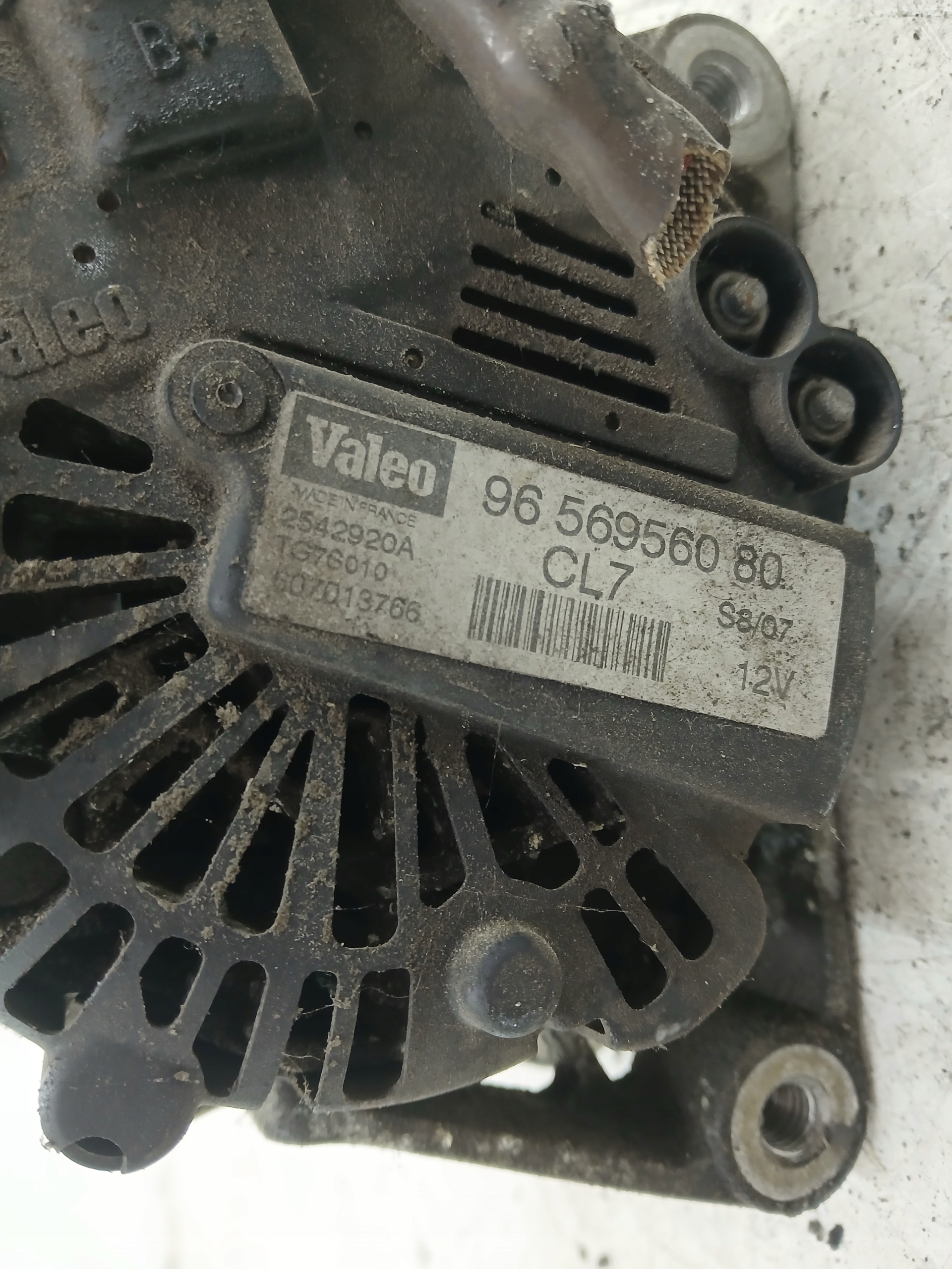PEUGEOT 206 1.4 ALTERNATOR 9656956080