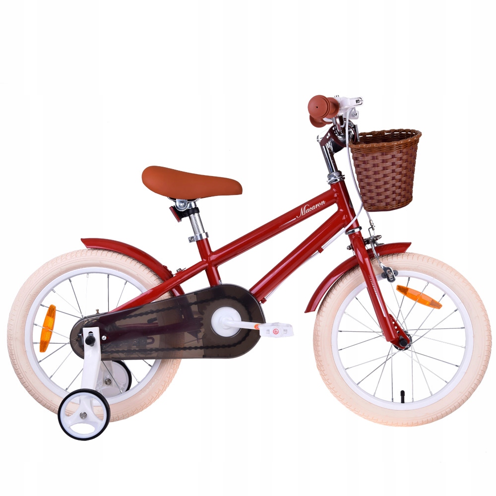 RoyalBaby Rower dziecięcy 16" Macaron Retro Vintage boczne koła 16B-6,3