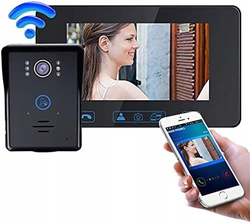 Videovrátnik Wi-fi 7-PALCOVÝ Dotykový Displej Vonkajšia Kamera 720P