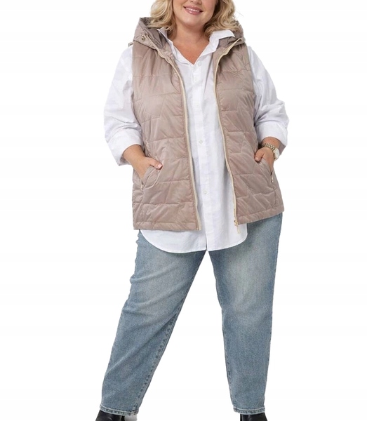 Dámská prošívaná vesta Plus Size Agrafka 5XL