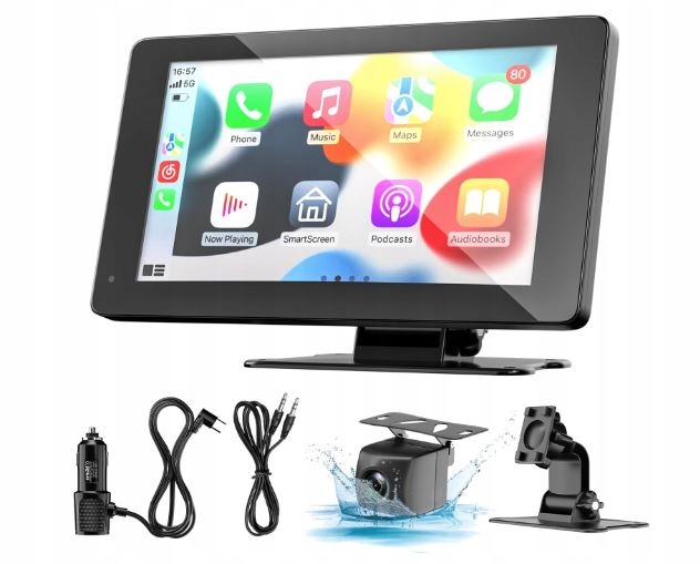 Radio stacja multimedialna do samochodu Aux Apple Carplay Android Auto