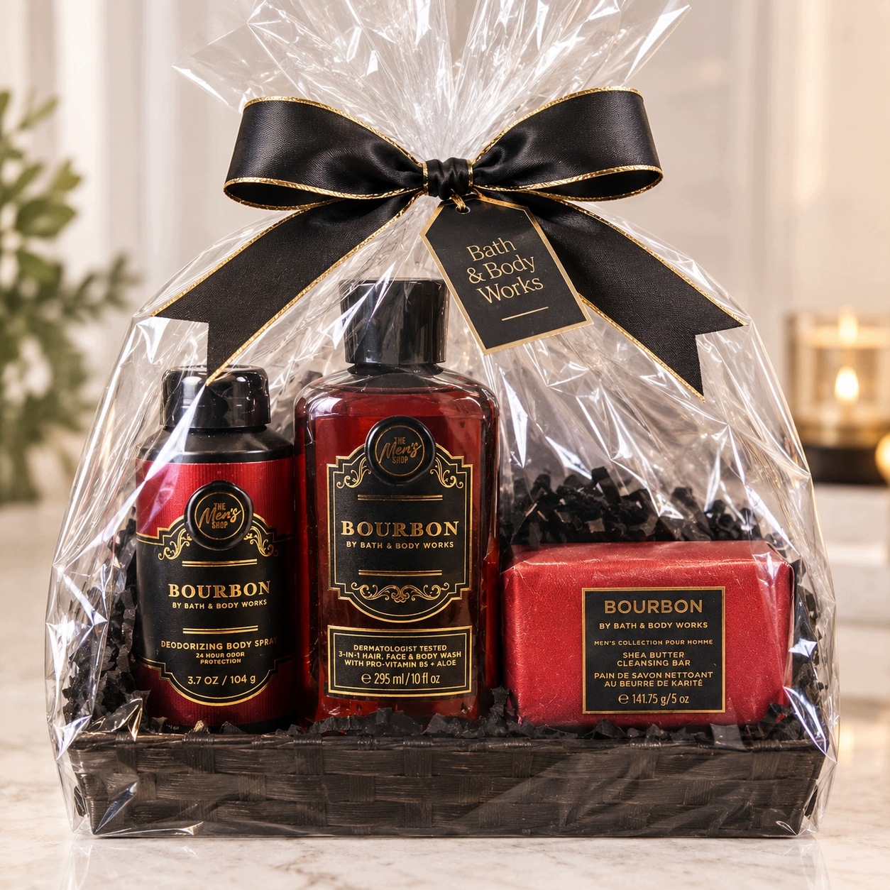 Bath & Body Works The Men’s Shop Bourbon – zestaw 3 produktów dla mężczyzn