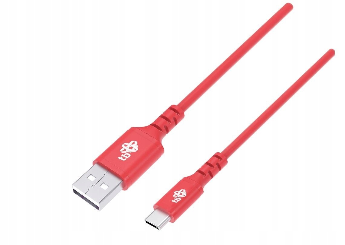 Tb Kabel Usb-usb C 1m silikonowy czerwony Quick Ch