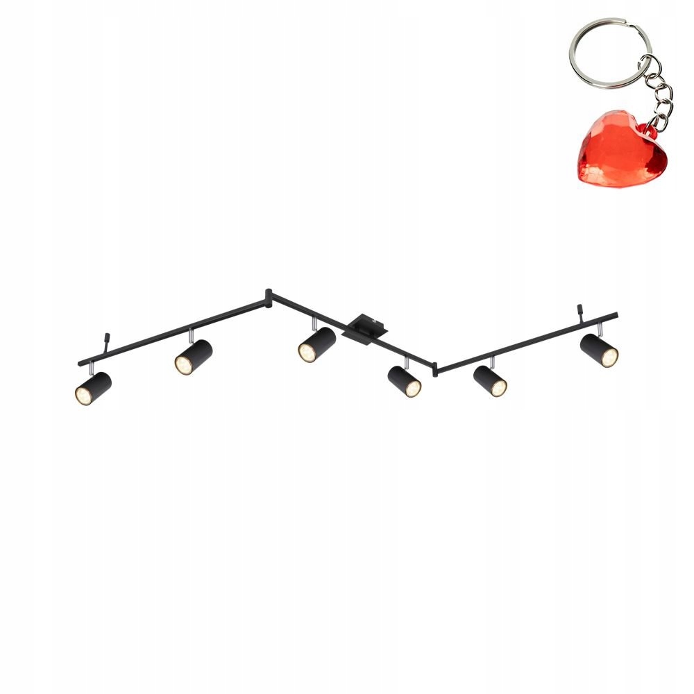 Stropné bodové svietidlo do obývačky 6xGU10 35W nastaviteľné Robby 57910-6B Globo