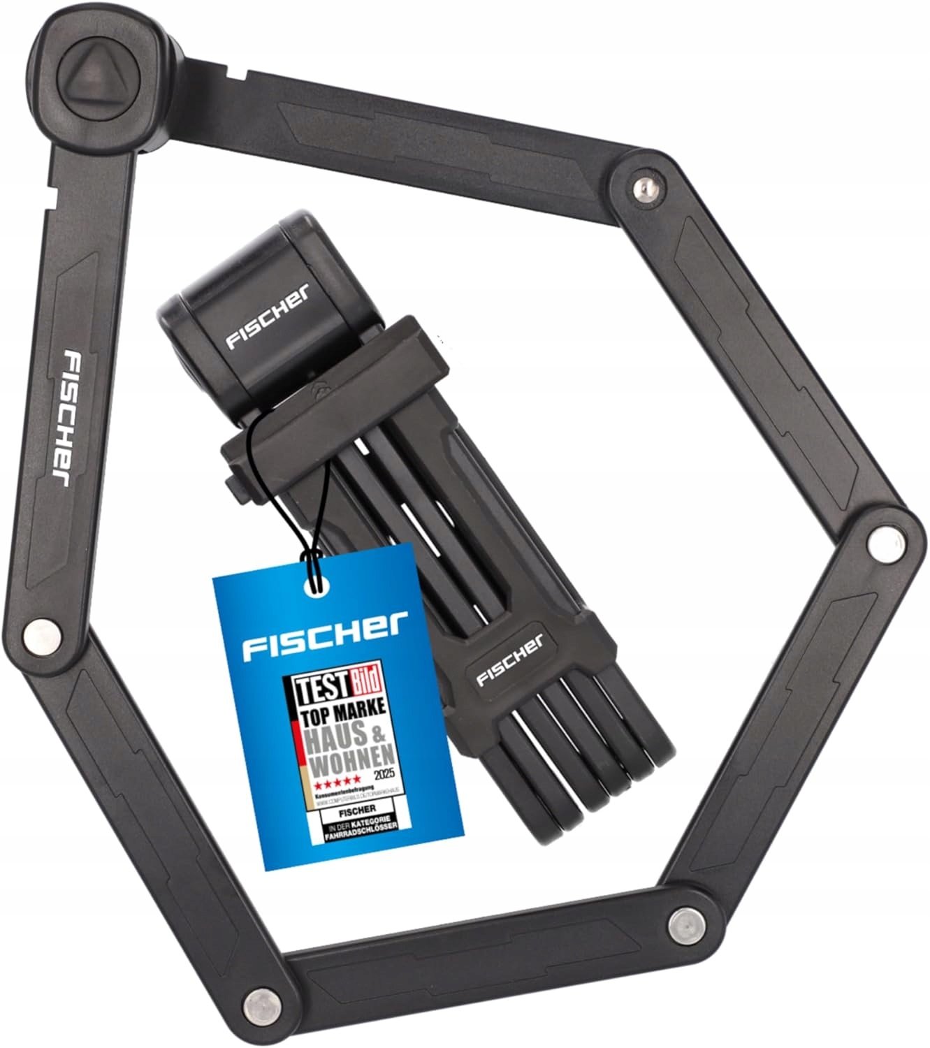 Skládací cyklistický zámek 85 cm s držákem