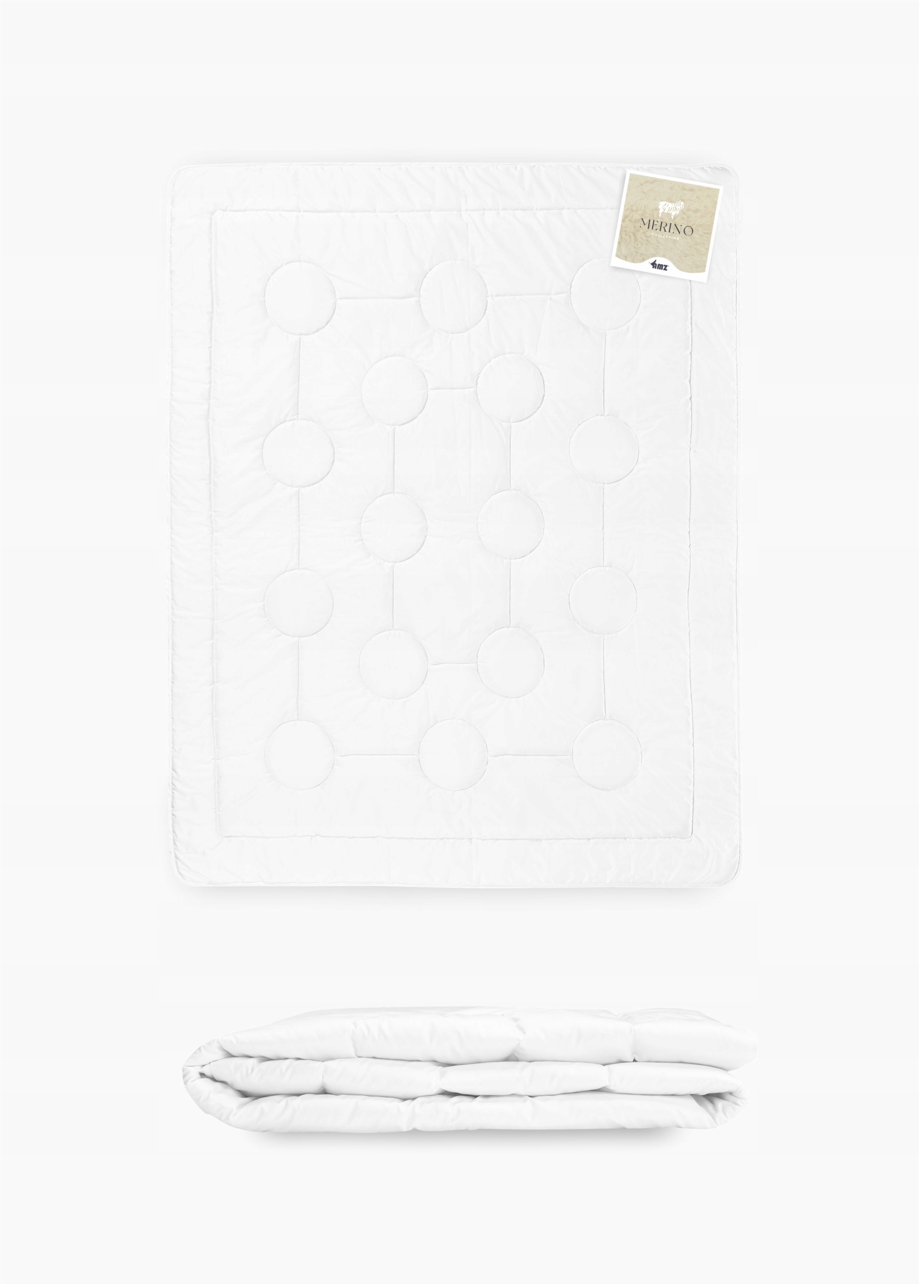 Vlnená prikrývka Celoročná 220x240 Merino biela