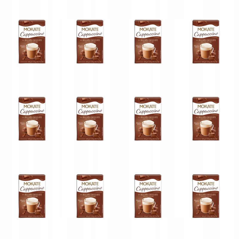 Mokate Cappuccino s belgickou čokoládou 160 g (20 g x 8) X12