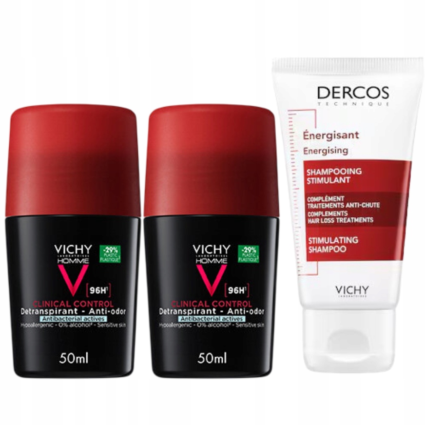 Vichy Clinical Antyperspirant dla mężczyzn przeciw potliwości 50 ml 2-PAK