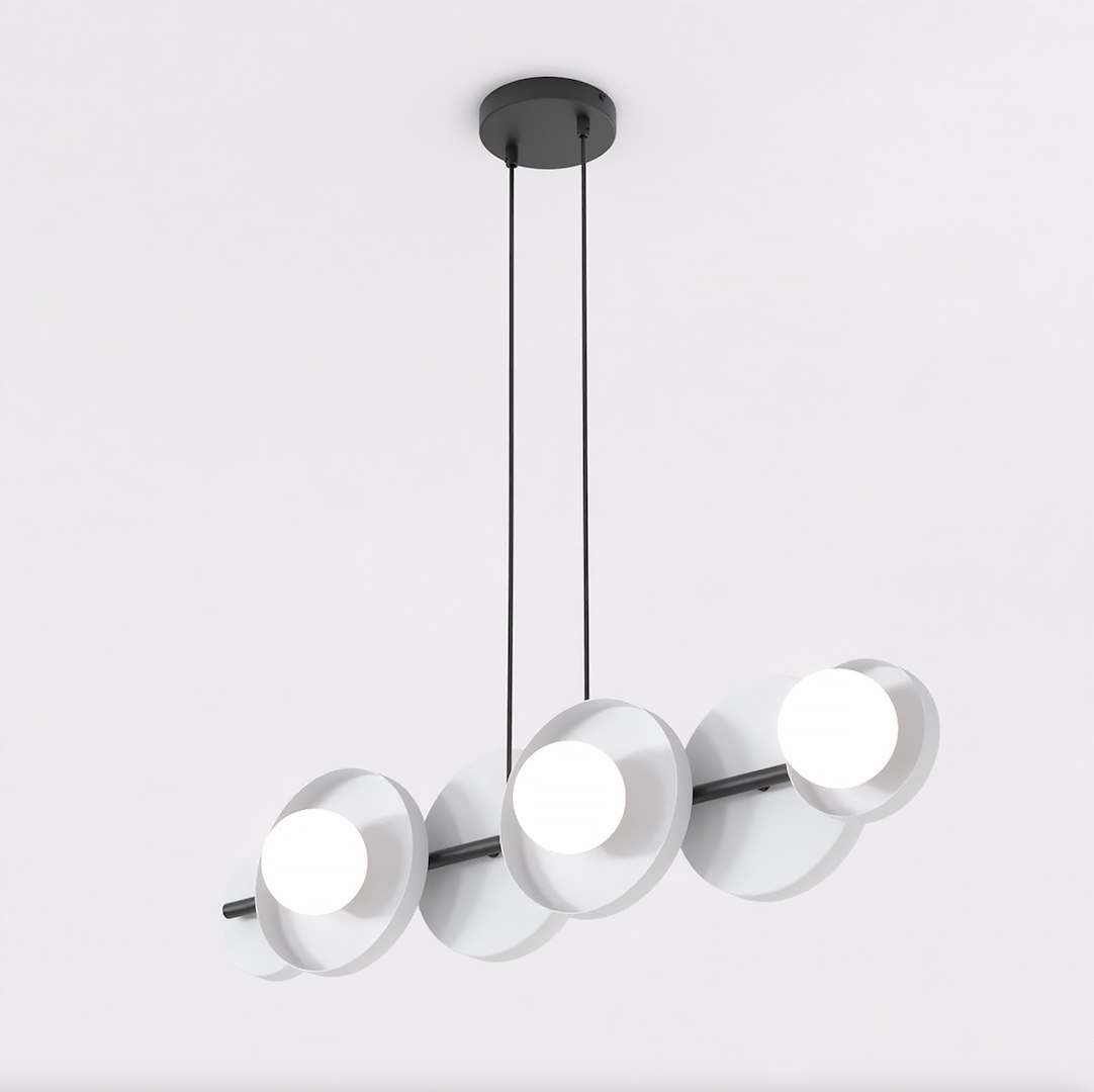 Závěsná lampa Model 6 minimalistická šedá, geometrický design