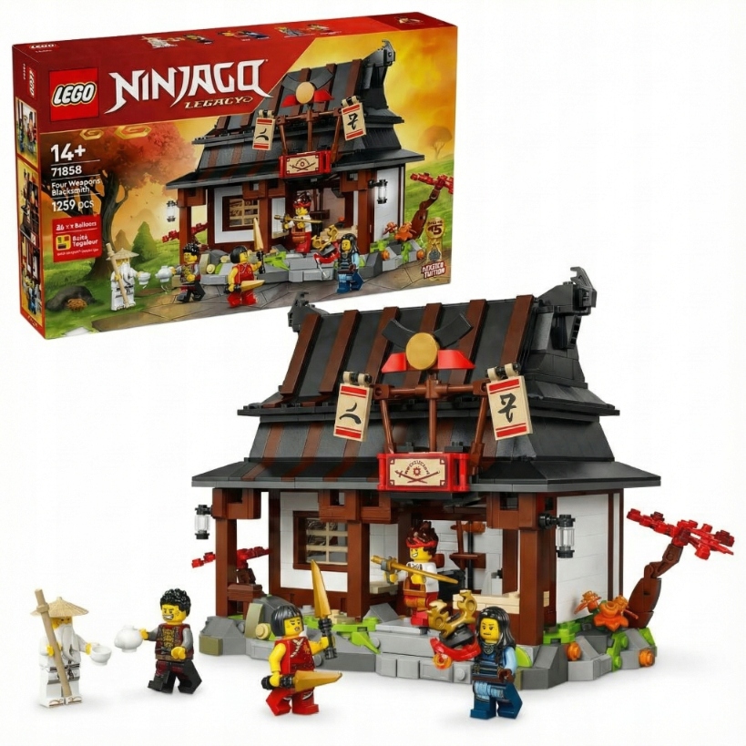 Lego Ninjago Kuźnia Cztery Bronie 71858
