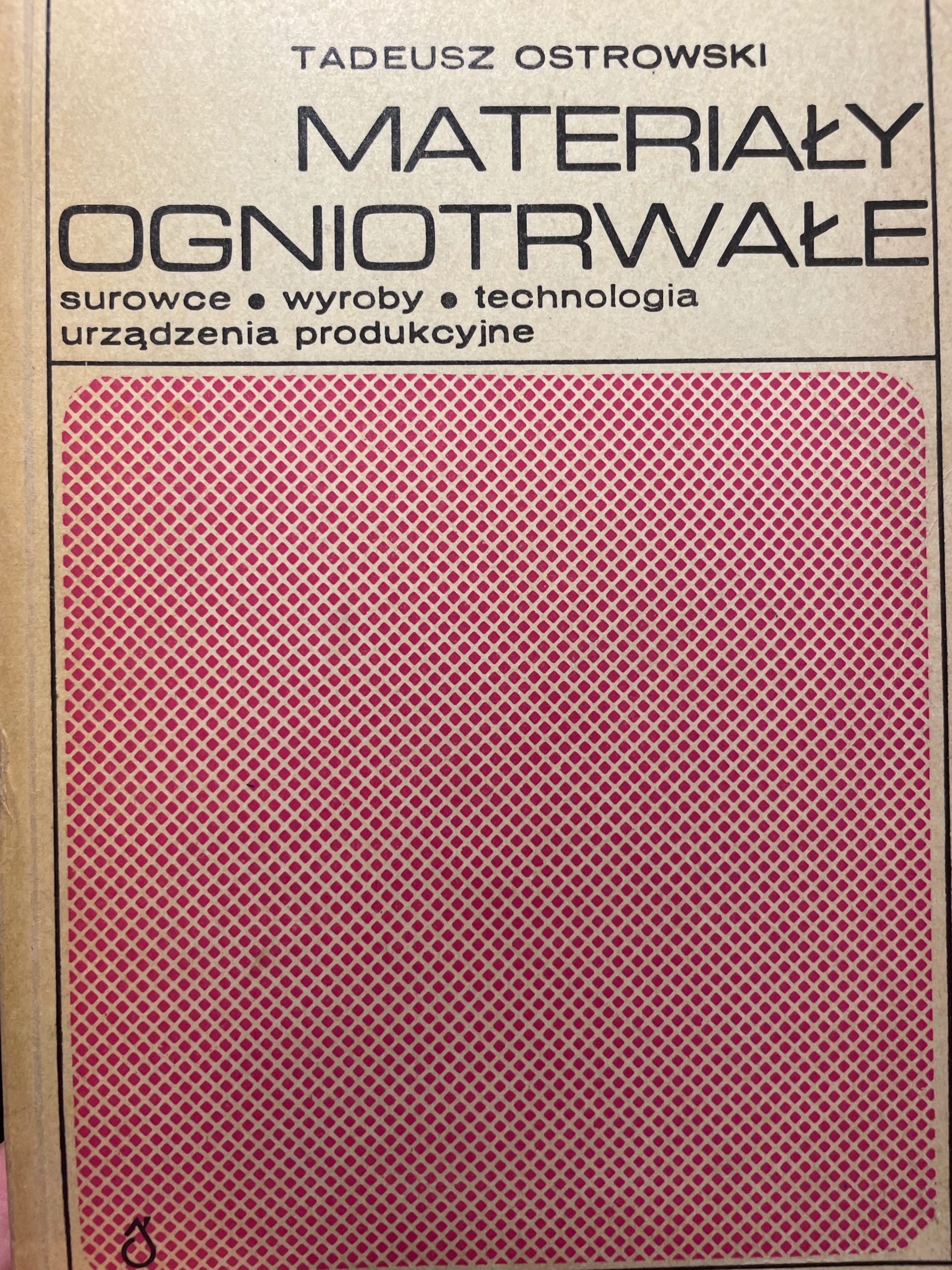 Materiały Ogniotrwałe Tadeusz Ostrowski 1972 r