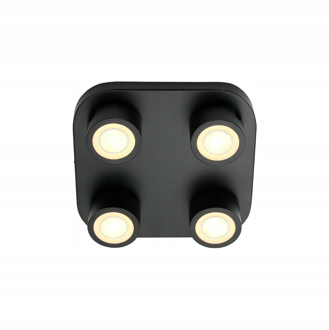 Stropné Svietidlo Clyce 4-spot Nordlux čierny 16W 950lm 2700K Moodmaker