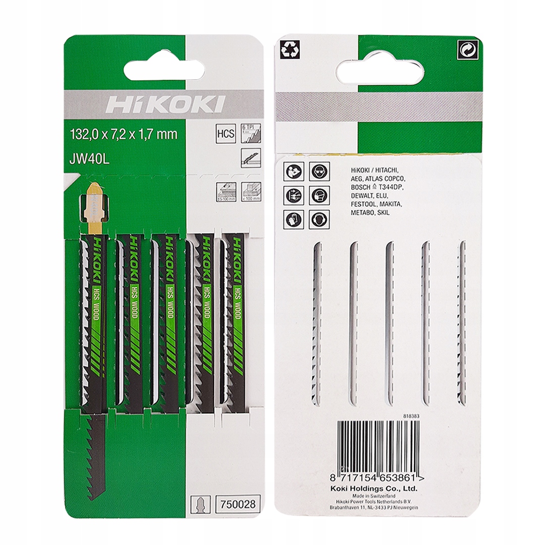 

Brzeszczot do drewna 5 sztuk T334DP HiKOKI 750028