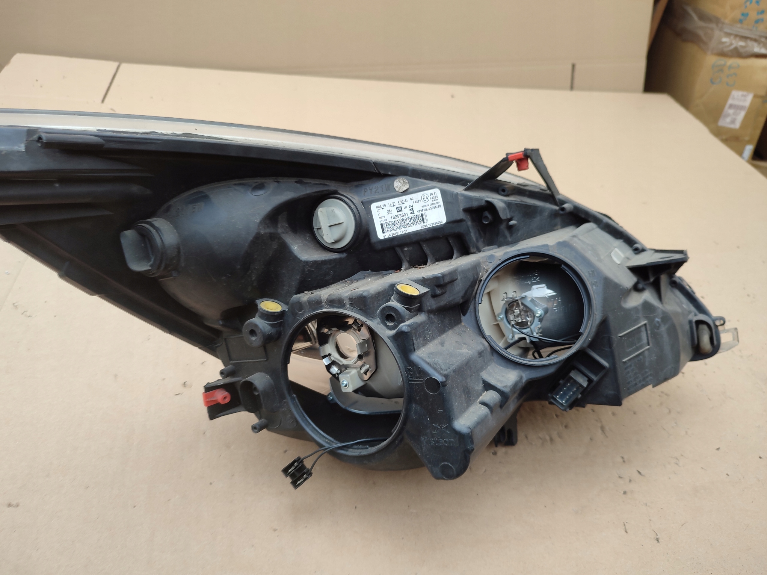 REFLEKTOR light left front left front OPEL MERIVA B ANGIELSKA 13253631