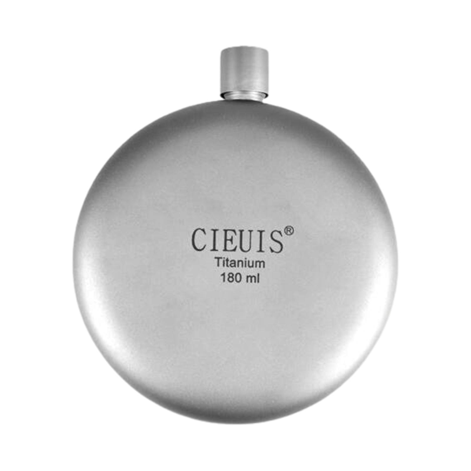 Titanium Hip Flask Drink Bottle Round Lightweight Leakproof for Flask Only Marka bez marki