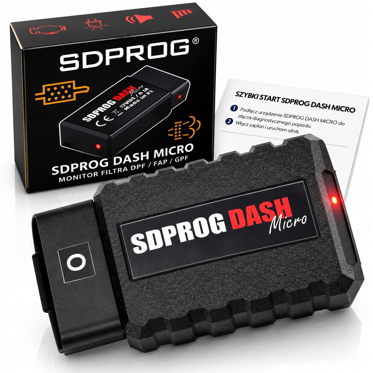 Sdprog Dash Micro B do Bmw monitor Dpf wypalanie regeneracja wskaźnik OBD2