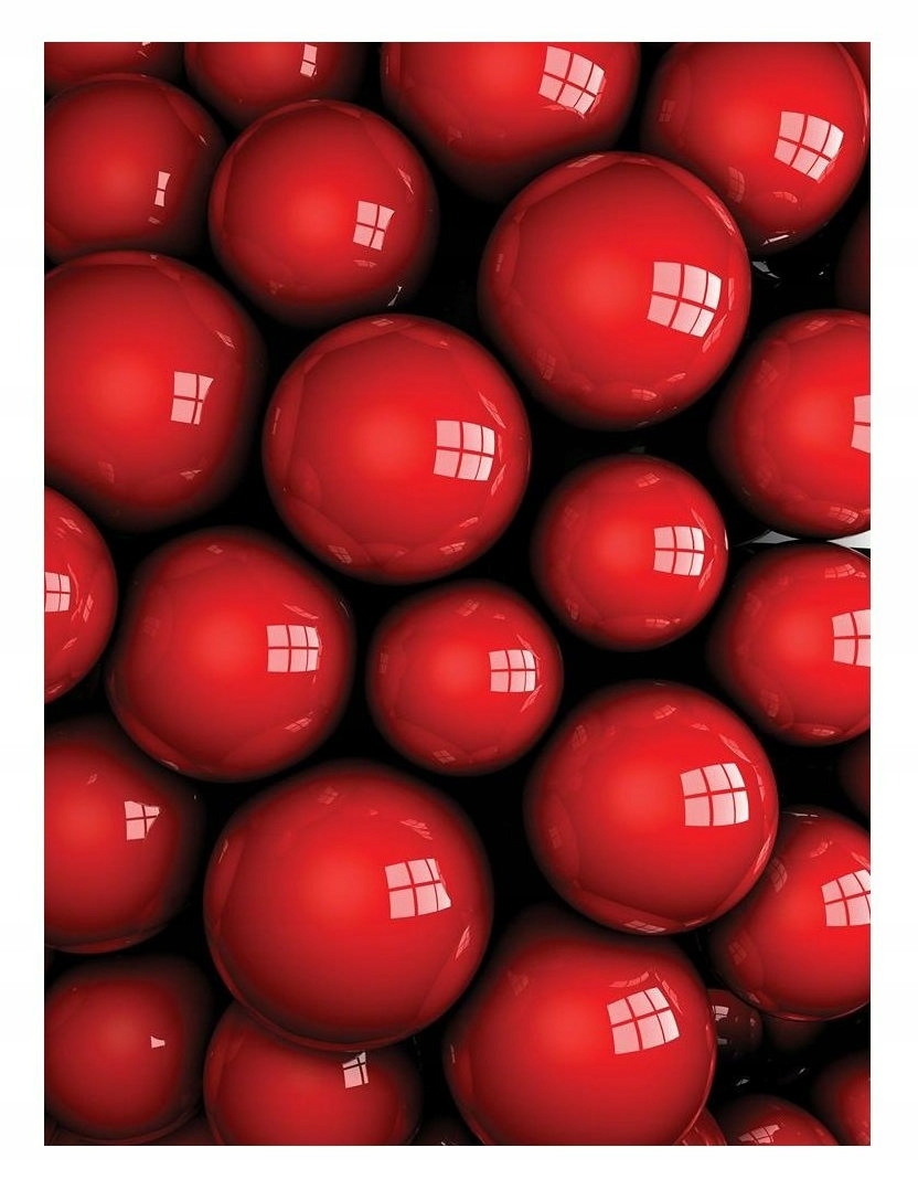 Fototapeta Červené sféry abstrakce 3D efektní design 206x275 lepidlo