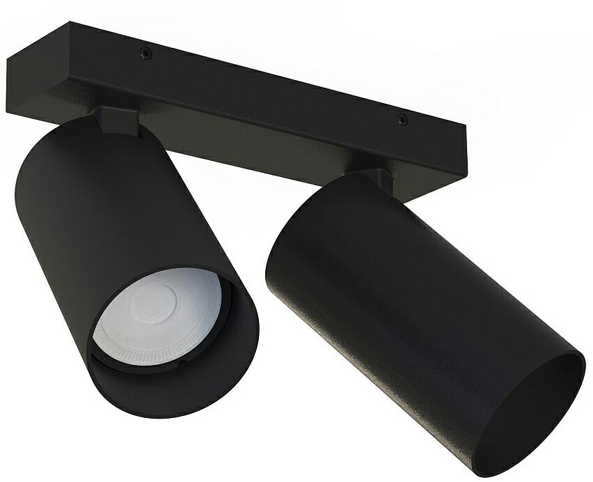 Stropní svítidlo Mono černá 2 pohyblivá stínítka s možností nastavení úhlu světla 2XGU10