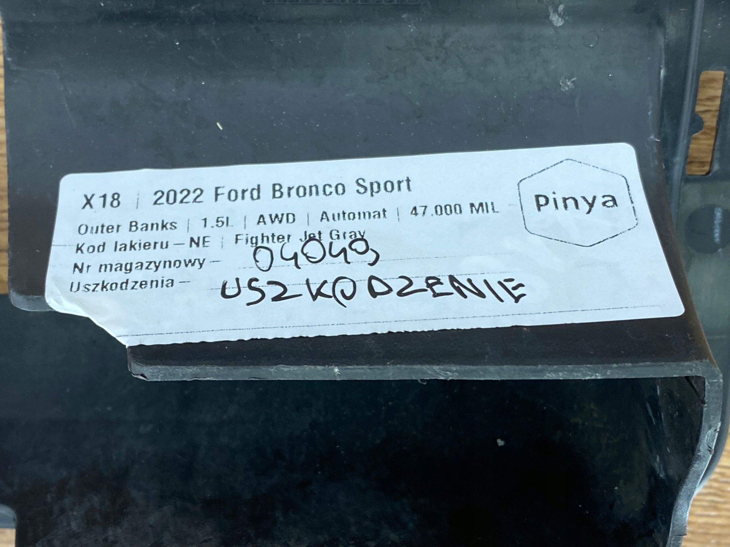 Blende Abdeckung dolot Ford Bronco Sport 2020+ USA