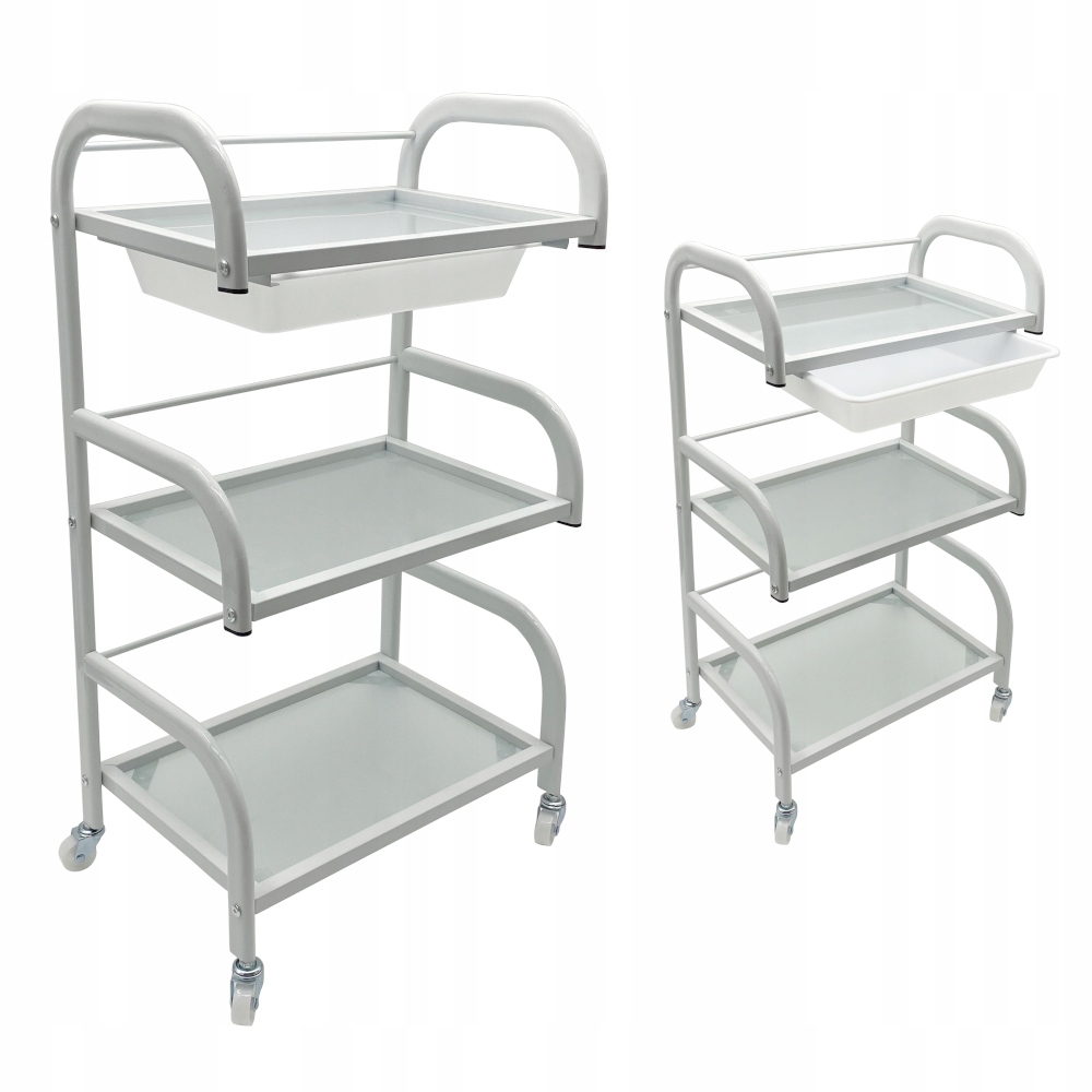 Pomocník Kosmetický Stolek Skříňka Do Obývacího Pokoje Regál 3 Skleněné Police Podnos Ice