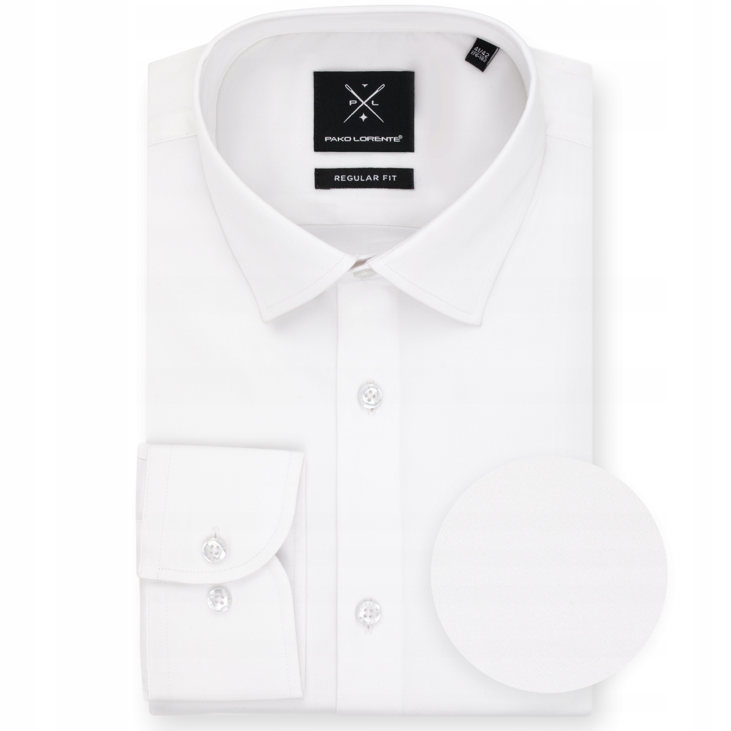 Bílá pánská košile s dlouhým rukávem Pako Lorente vel 43-44/176-182